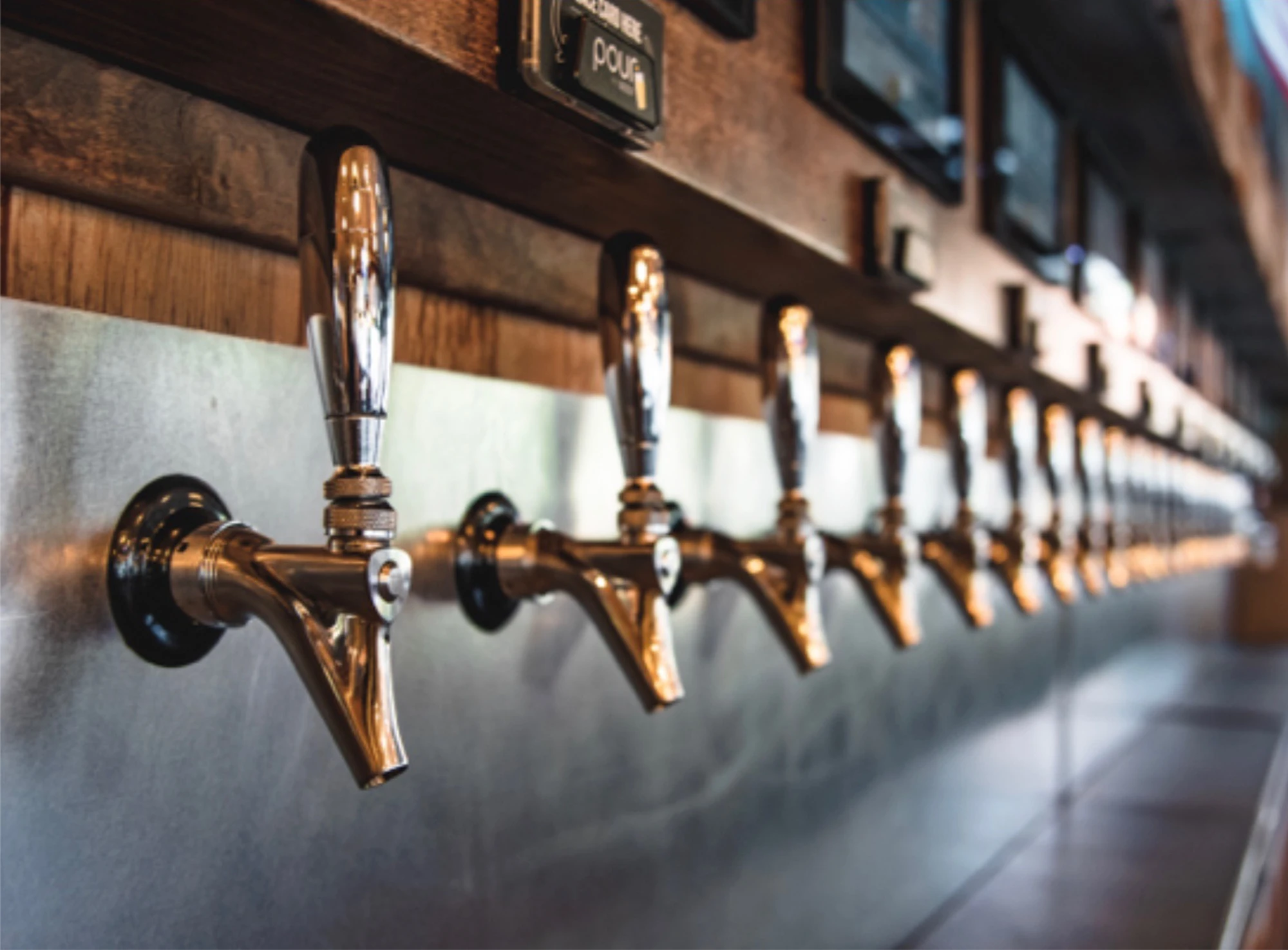 Taps at a bar